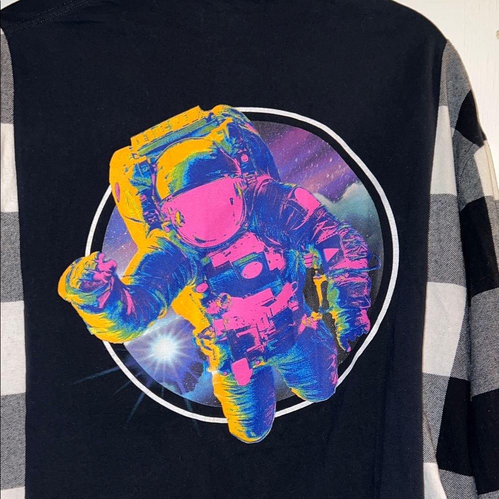 Upcycled NASA Neon Astronaut Top - Picture 5 of 8